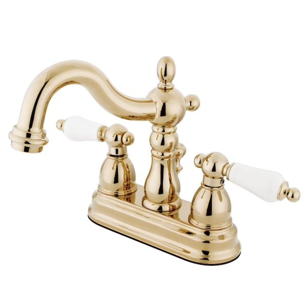 KS1602PL 4" Centerset Bathroom Faucet, Polished Brass